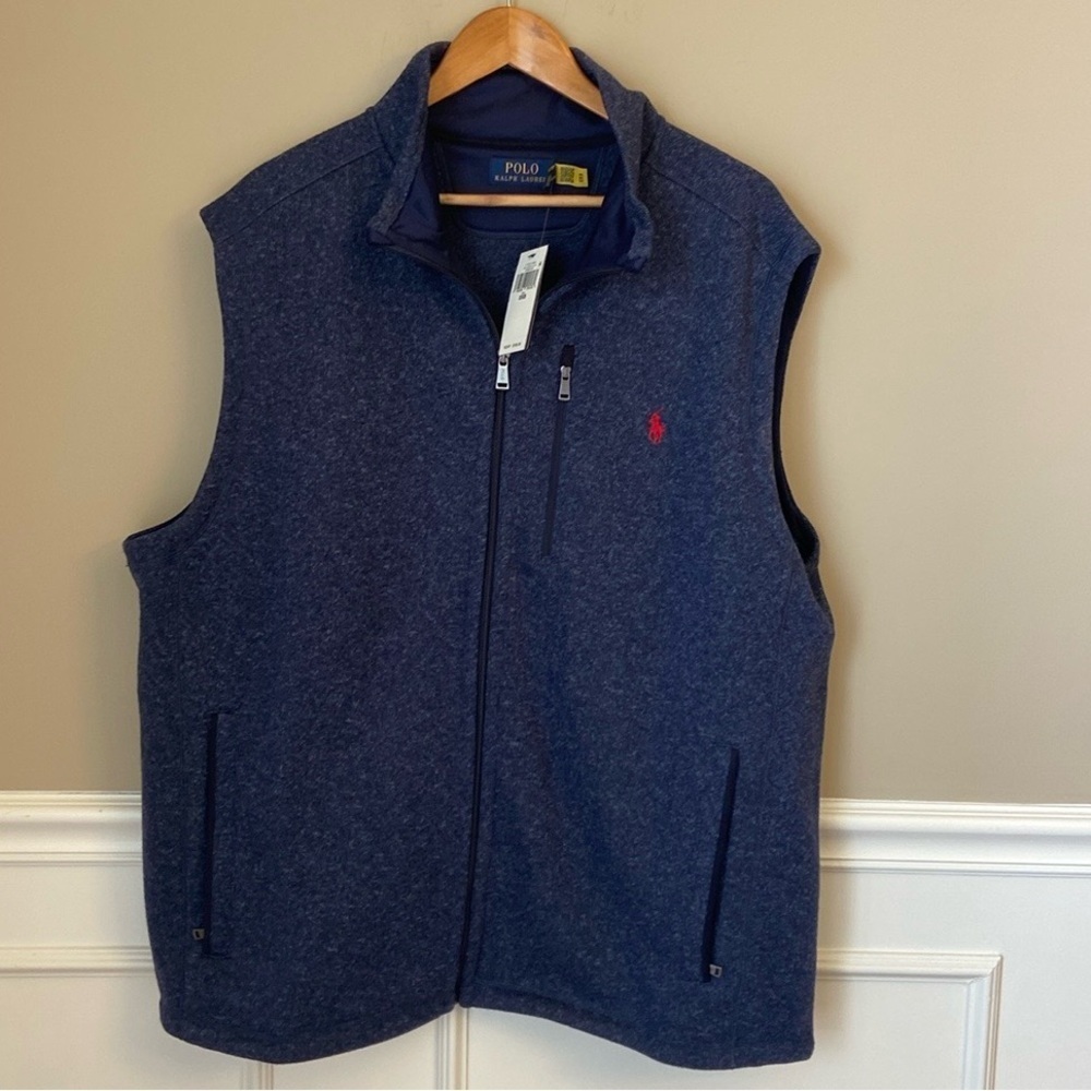 NWT Men’s Ralph Lauren Polo Zip Front Vest - Size 2XB (XXL)